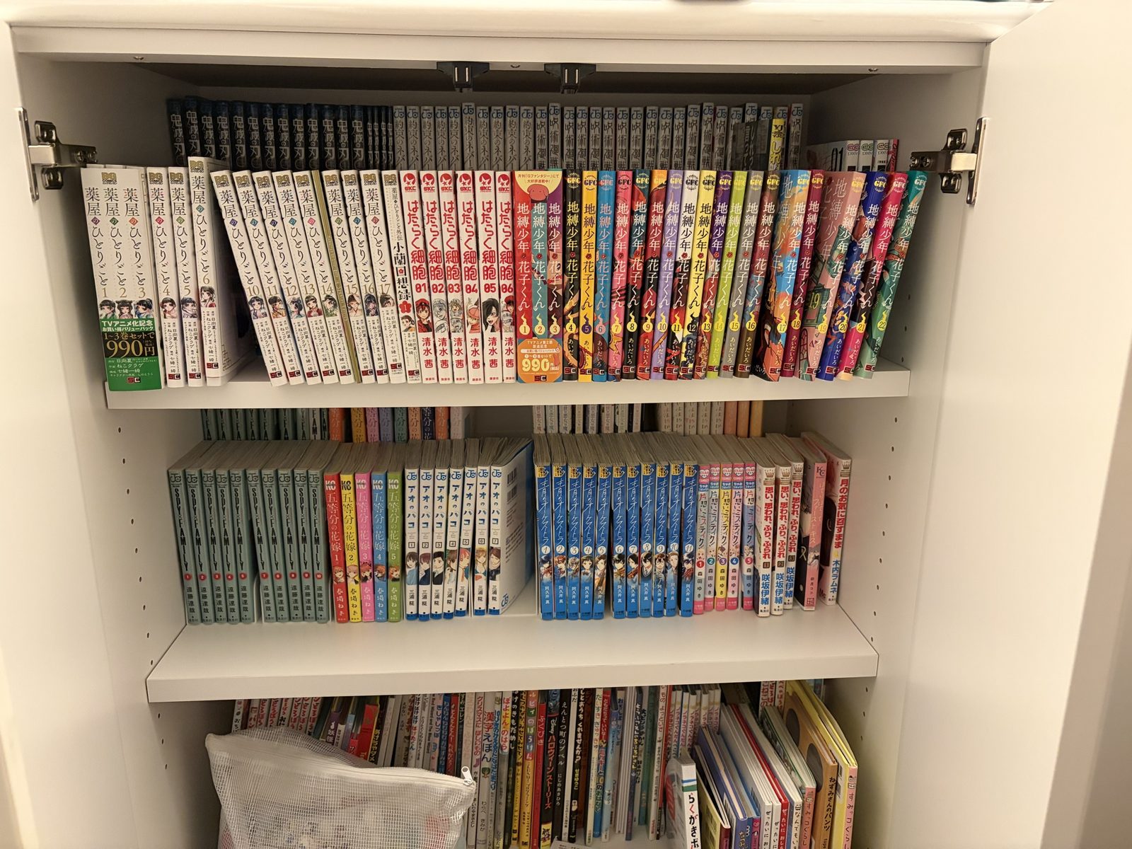 まんが用の扉つき本棚